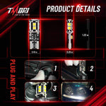 Tmori T10 194 168 CANBUS Error Free LED License Plate Dome Map Trunk Cargo Light Bulbs | White