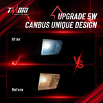 Tmori T10 194 168 CANBUS Error Free LED License Plate Dome Map Trunk Cargo Light Bulbs | White