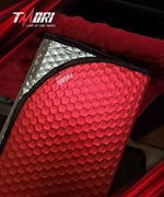 TMORI Front Windshield Sun Shade Accordion Folding Auto Sunshade for Car Truck SUV - Blocks UV Rays Sun Visor Protector - Keeps Your Vehicle Cool - 66 x 27 Inch (Red)