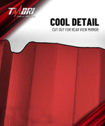 TMORI Front Windshield Sun Shade Accordion Folding Auto Sunshade for Car Truck SUV - Blocks UV Rays Sun Visor Protector - Keeps Your Vehicle Cool - 66 x 27 Inch (Red)