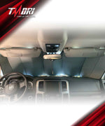 TMORI Windshield Sun Shade for Toyota RAV4 2019 2020 2021 2022 2023 2024 2025 – Custom Fit Sun Shield with Mirror Cut‑Out, Blocks Heat & UV, Foldable with Storage Pouch - Toyota RAV4 Windshield Sunshade