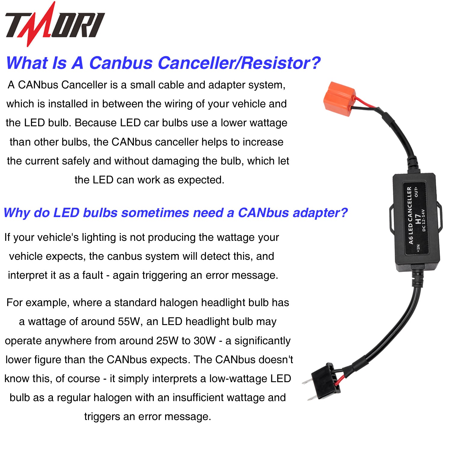 2Pcs H7 LED Decoder Adapter Anti Hyper Blink Flash Error Cancel Canbus  Headlight Decoder Canceller Car Supplies - AliExpress